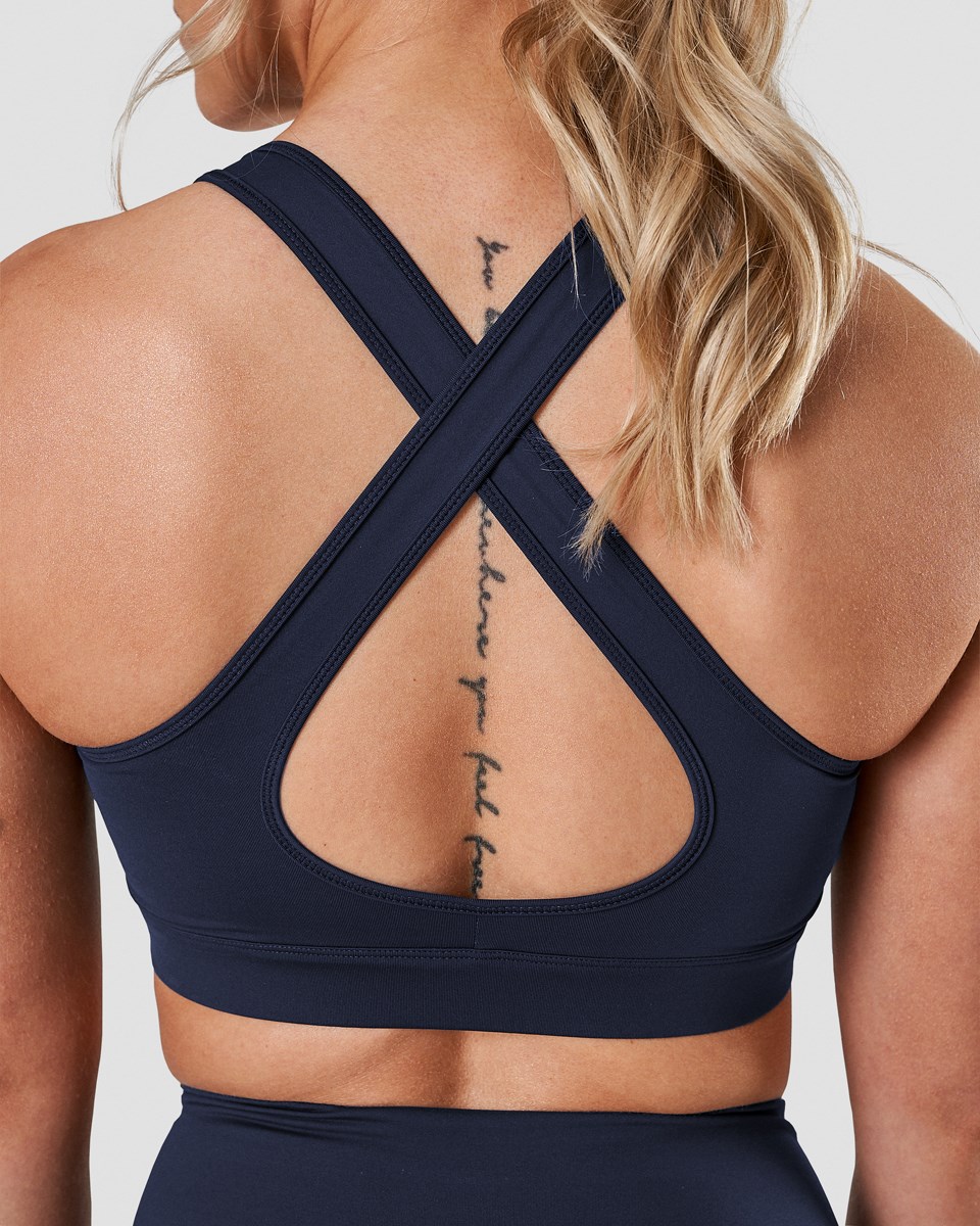 ICIW Scrunch Sports Bra Wmn Mörkblå | 593806MBT