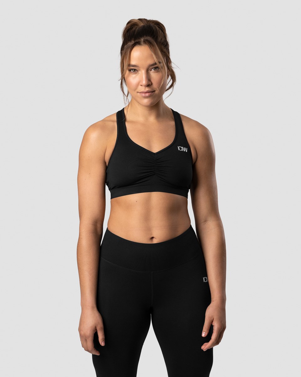 ICIW Scrunch Sports Bra Wmn Svarta | 602179NVC