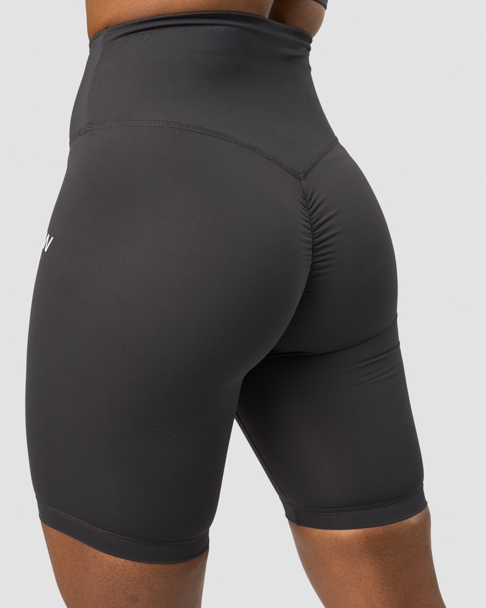 ICIW Scrunch V-Shape Biker Shorts Anthracite Wmn Mörkgrå | 982316OCH