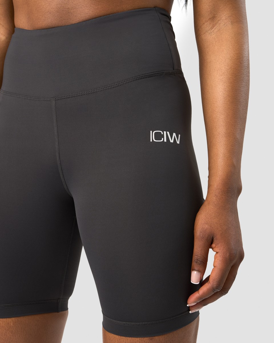 ICIW Scrunch V-Shape Biker Shorts Anthracite Wmn Mörkgrå | 982316OCH