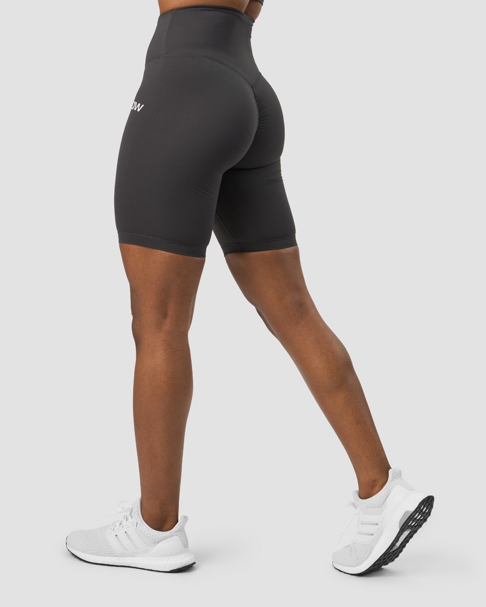 ICIW Scrunch V-Shape Biker Shorts Anthracite Wmn Mörkgrå | 982316OCH