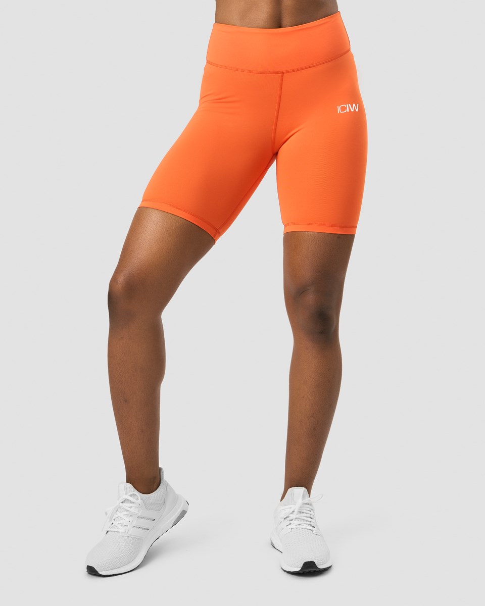 ICIW Scrunch V-shape biker shorts Orange | 680915SXM