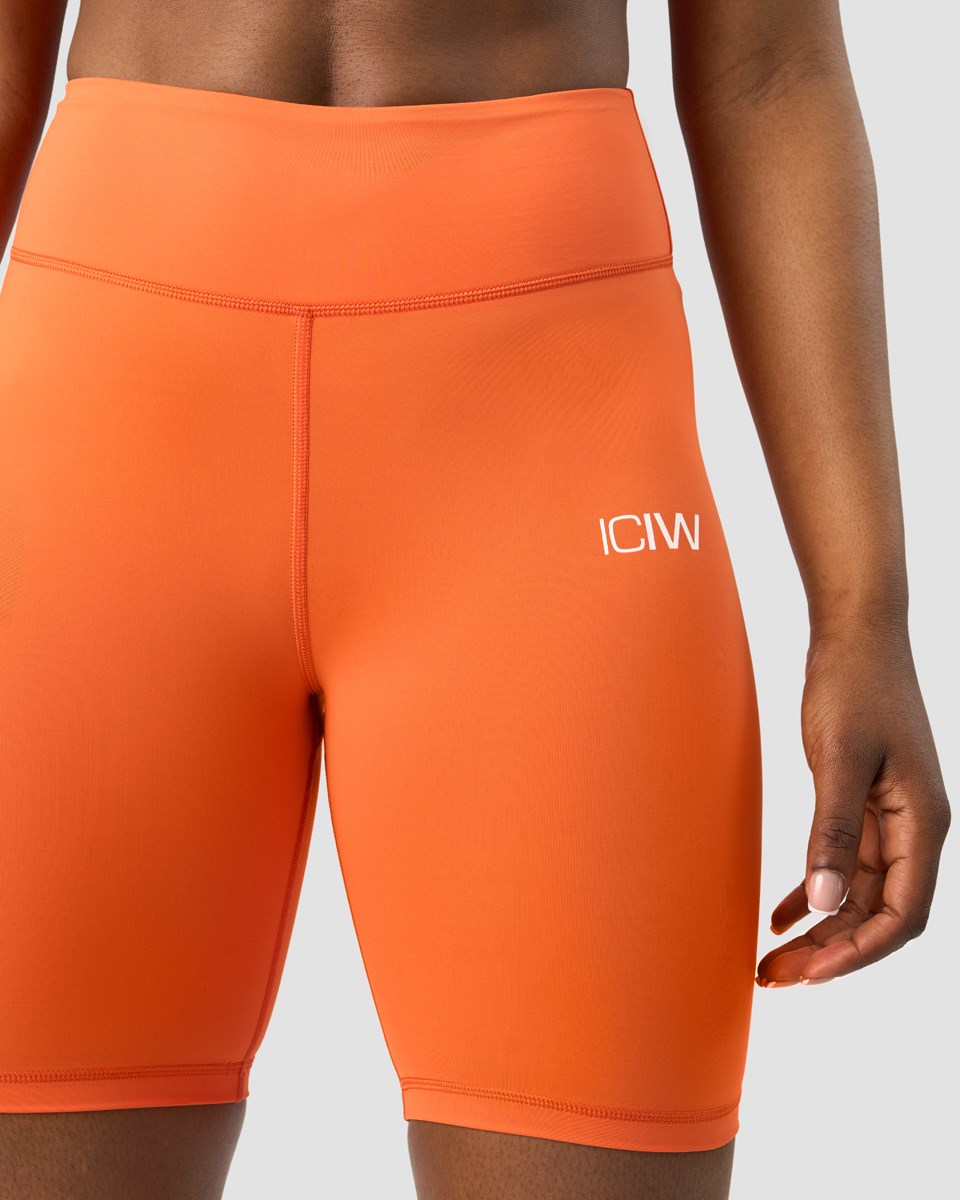 ICIW Scrunch V-shape biker shorts Orange | 680915SXM