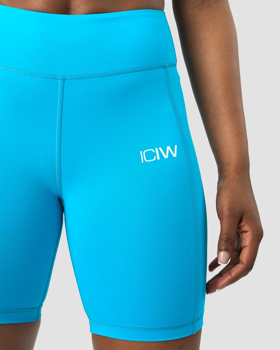 ICIW Scrunch V-shape pocket biker shorts Ljusblå | 608734NEW