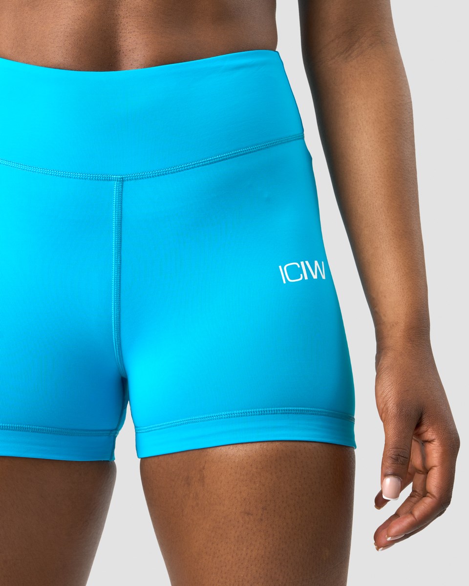 ICIW Scrunch V-shape tight shorts Ljusblå | 269450MSW