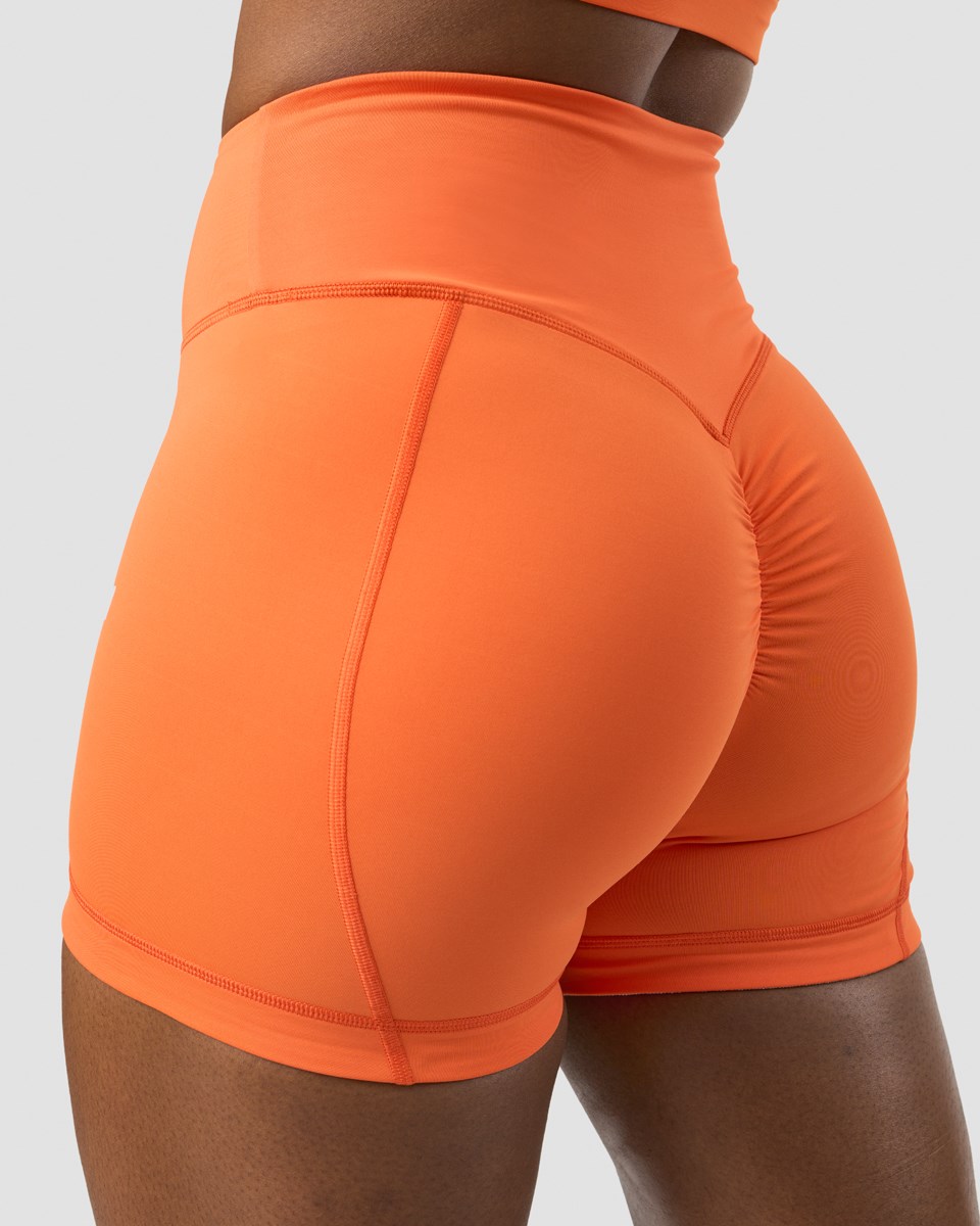 ICIW Scrunch V-shape tight shorts Orange | 410587BCF