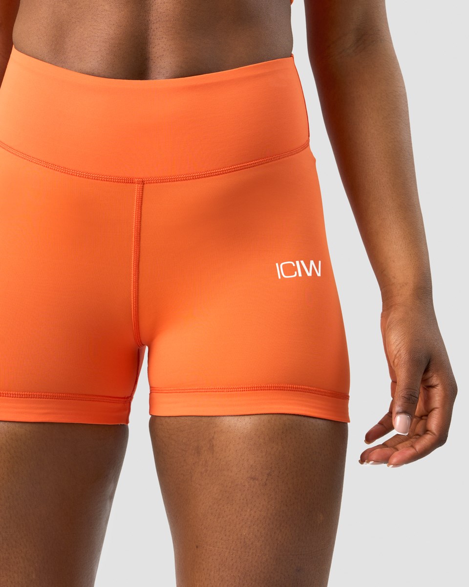 ICIW Scrunch V-shape tight shorts Orange | 410587BCF