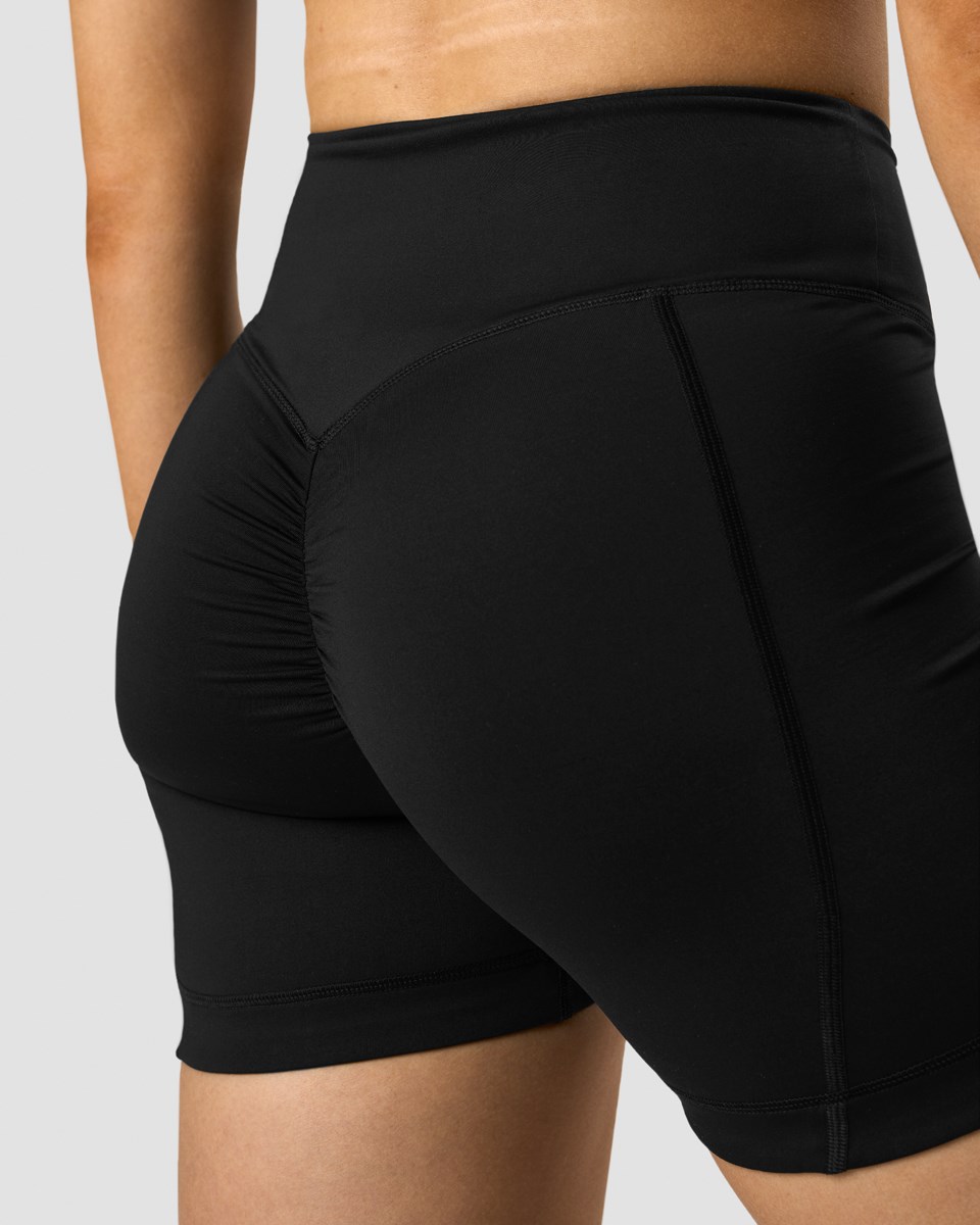 ICIW Scrunch V-shape tight shorts Svarta | 643590WRH