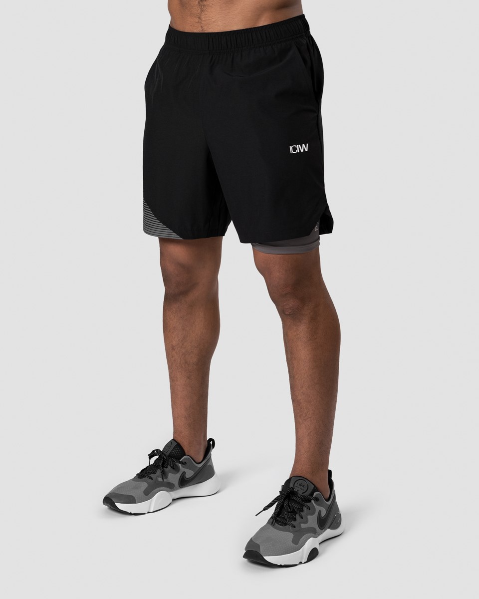 ICIW Smash Padel 2-in-1 Shorts Svarta | 735410SDG