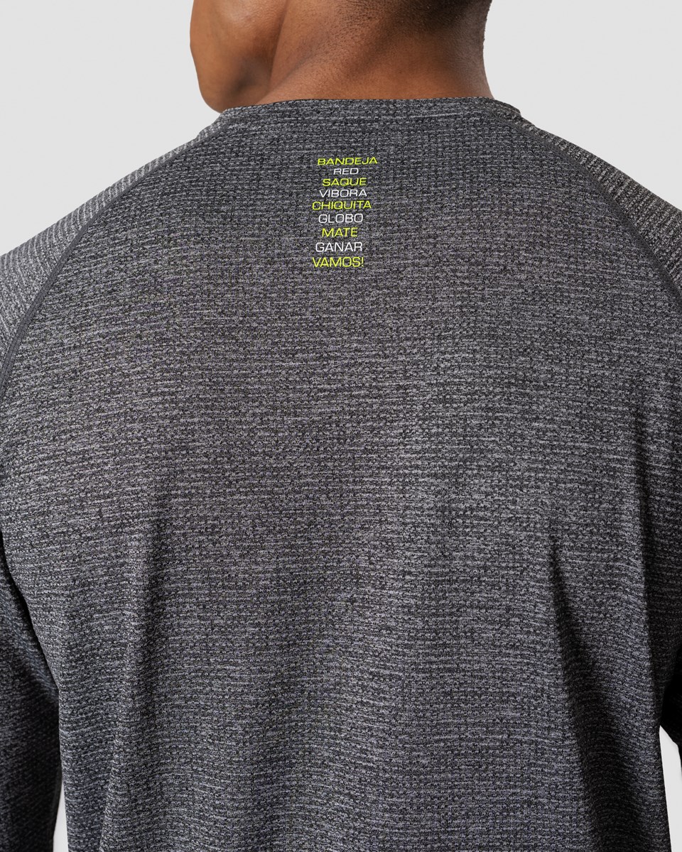 ICIW Smash Padel Mesh Longsleeve Melange Ljusgrå | 924073EWT