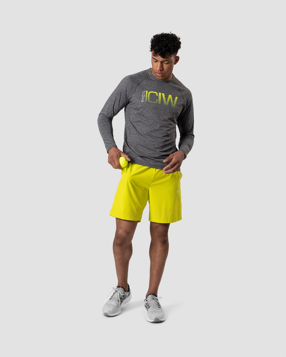 ICIW Smash Padel Mesh Longsleeve Melange Ljusgrå | 924073EWT