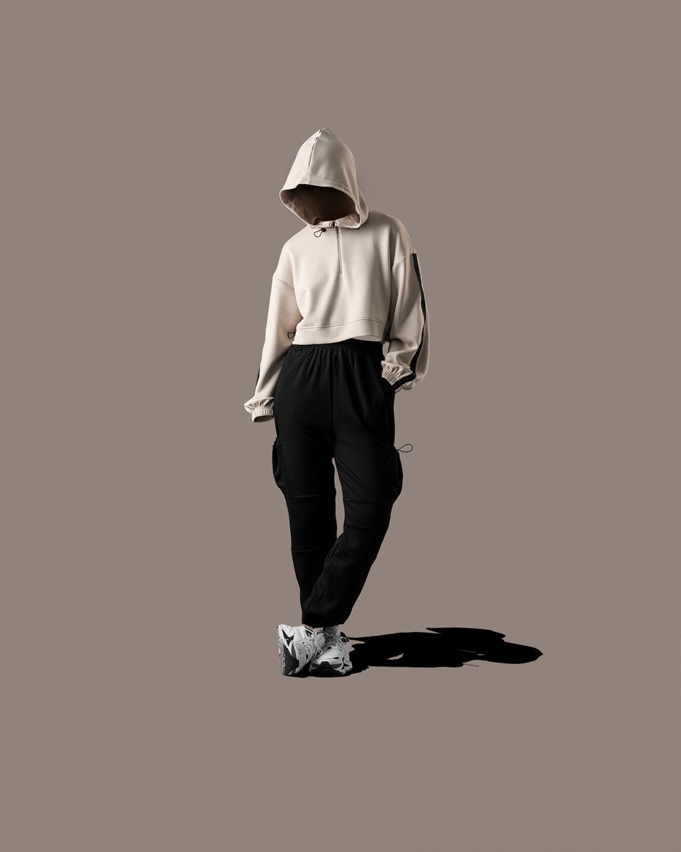 ICIW Stance Cropped Hoodie Wmn Beige | 819502EPT