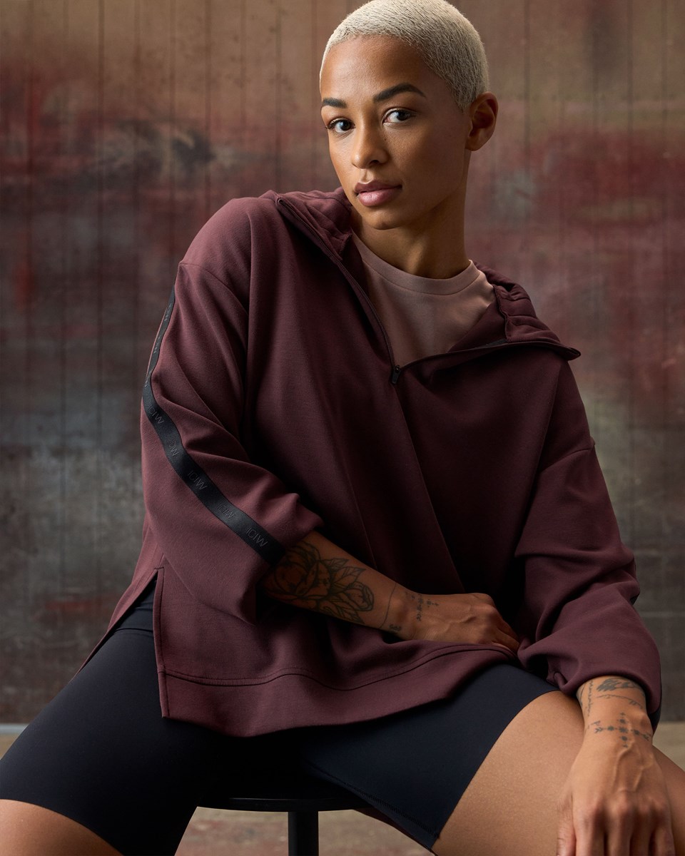 ICIW Stance Hoodie Wmn Burgundy Mörkröda | 415263NMY