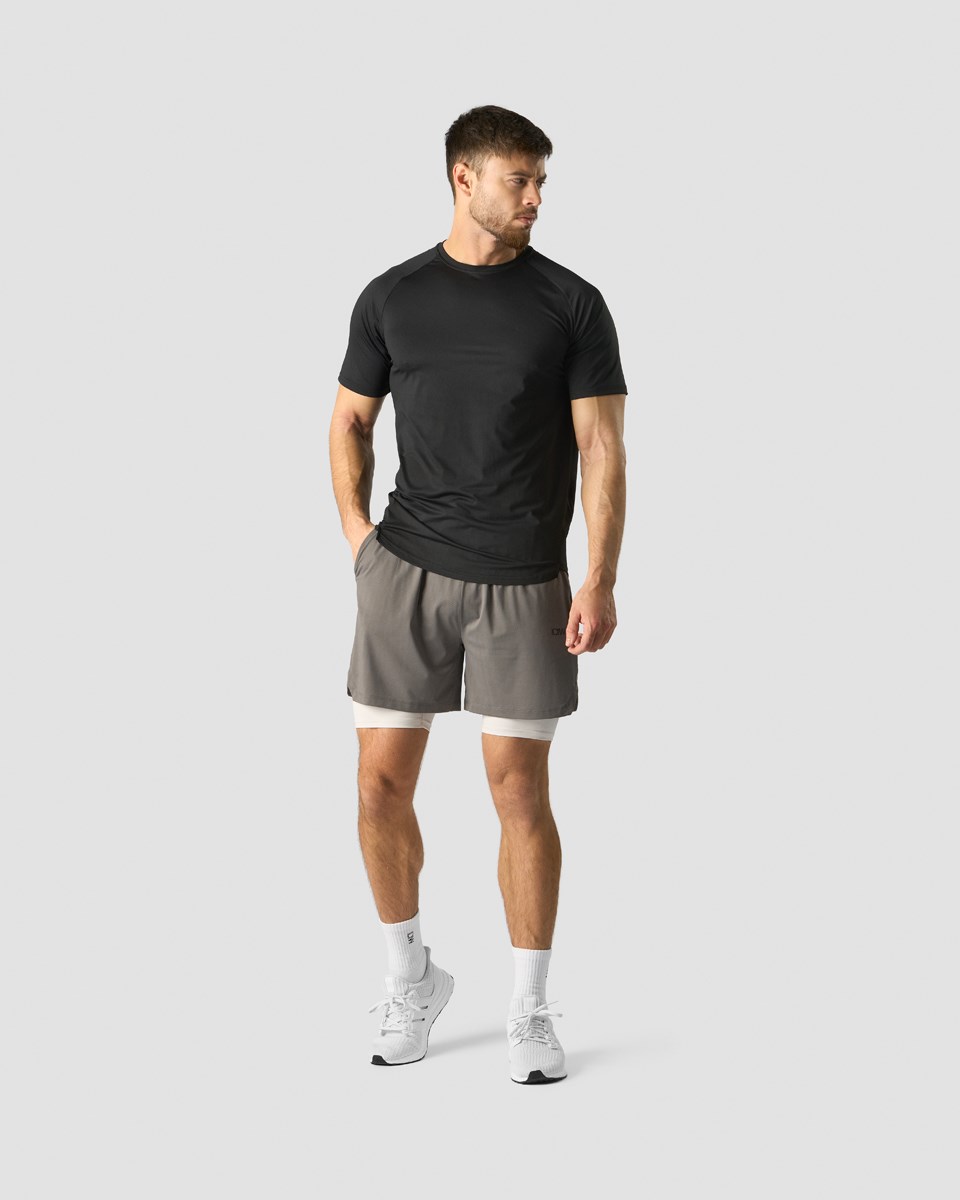 ICIW Stride 2-in-1 Shorts Mörkgrå | 613482FMC