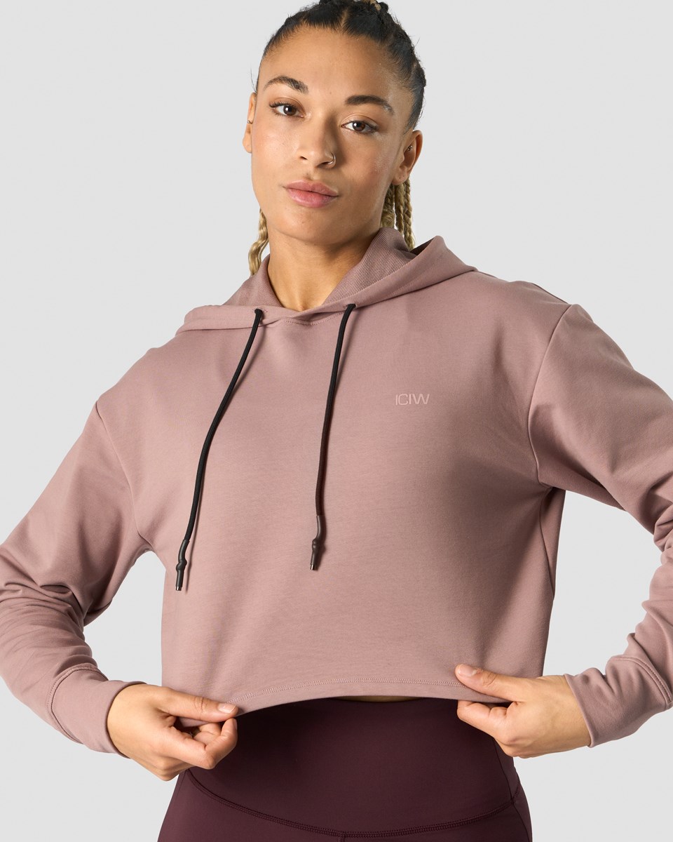 ICIW Stride Cropped Hoodie Wmn Light Mauve Lila | 807936FNC