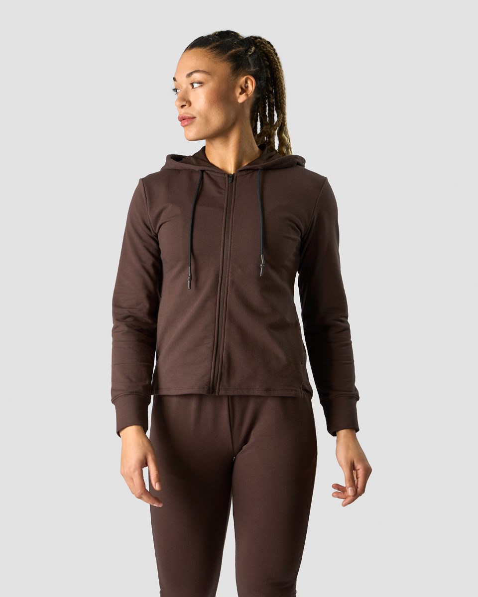 ICIW Stride Dragkedja Hoodie Wmn Bruna | 975462FLC