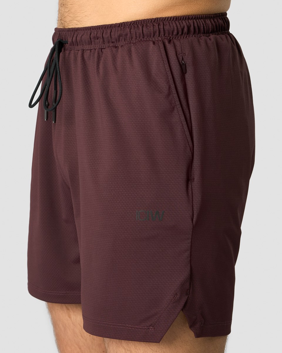 ICIW Stride Shorts Burgundy Mörkröda | 812076JFG