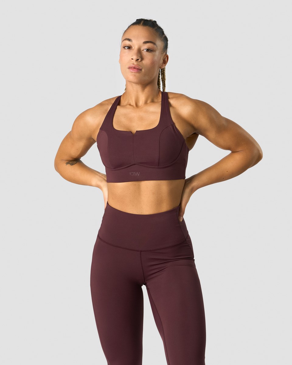 ICIW Stride Sports Bra Burgundy Mörkröda | 103752NXH