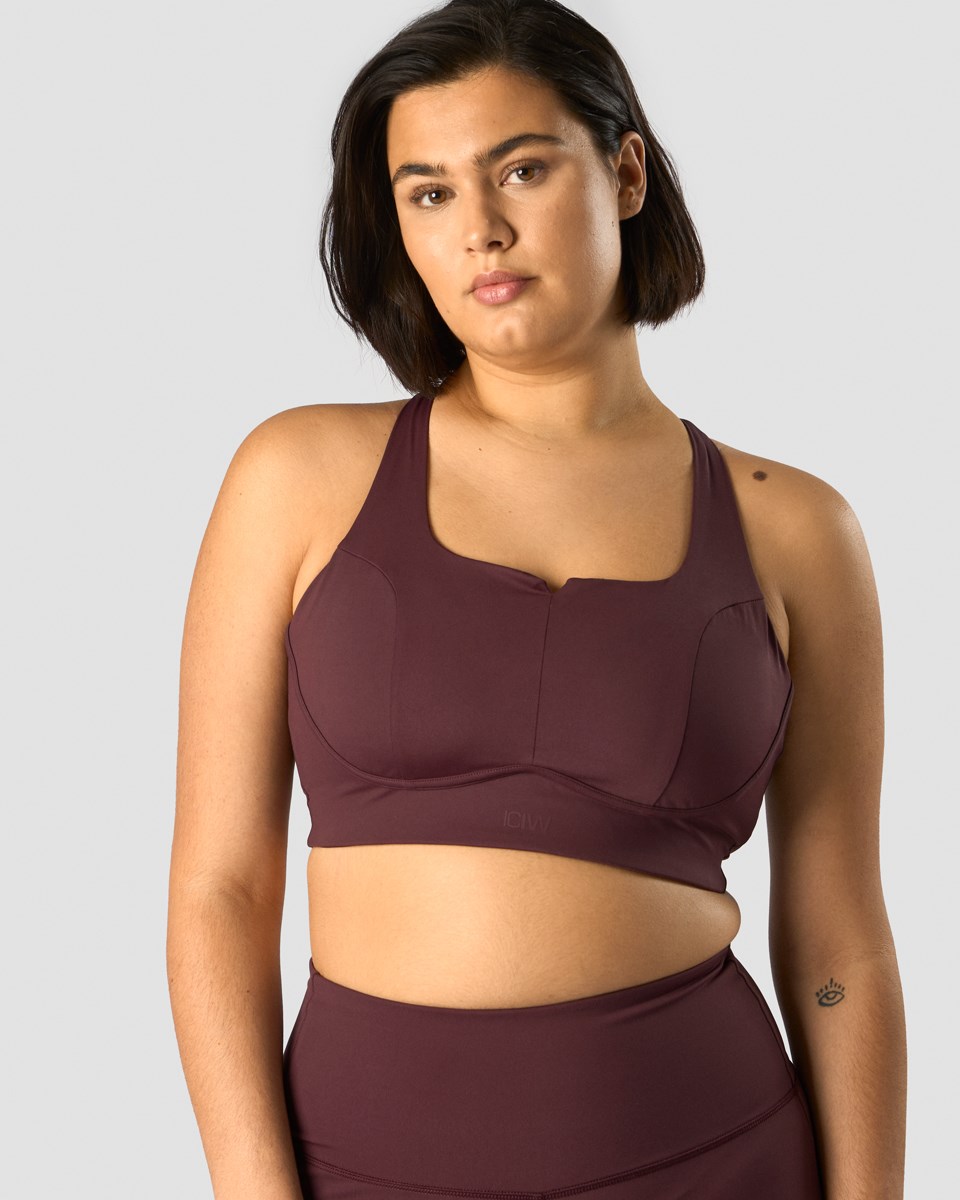 ICIW Stride Sports Bra Burgundy Mörkröda | 103752NXH