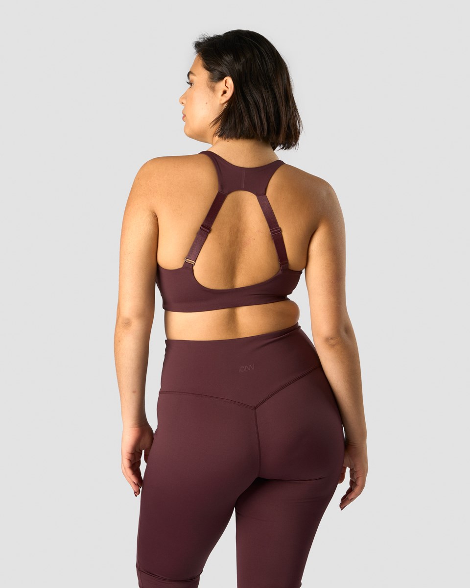 ICIW Stride Sports Bra Burgundy Mörkröda | 103752NXH