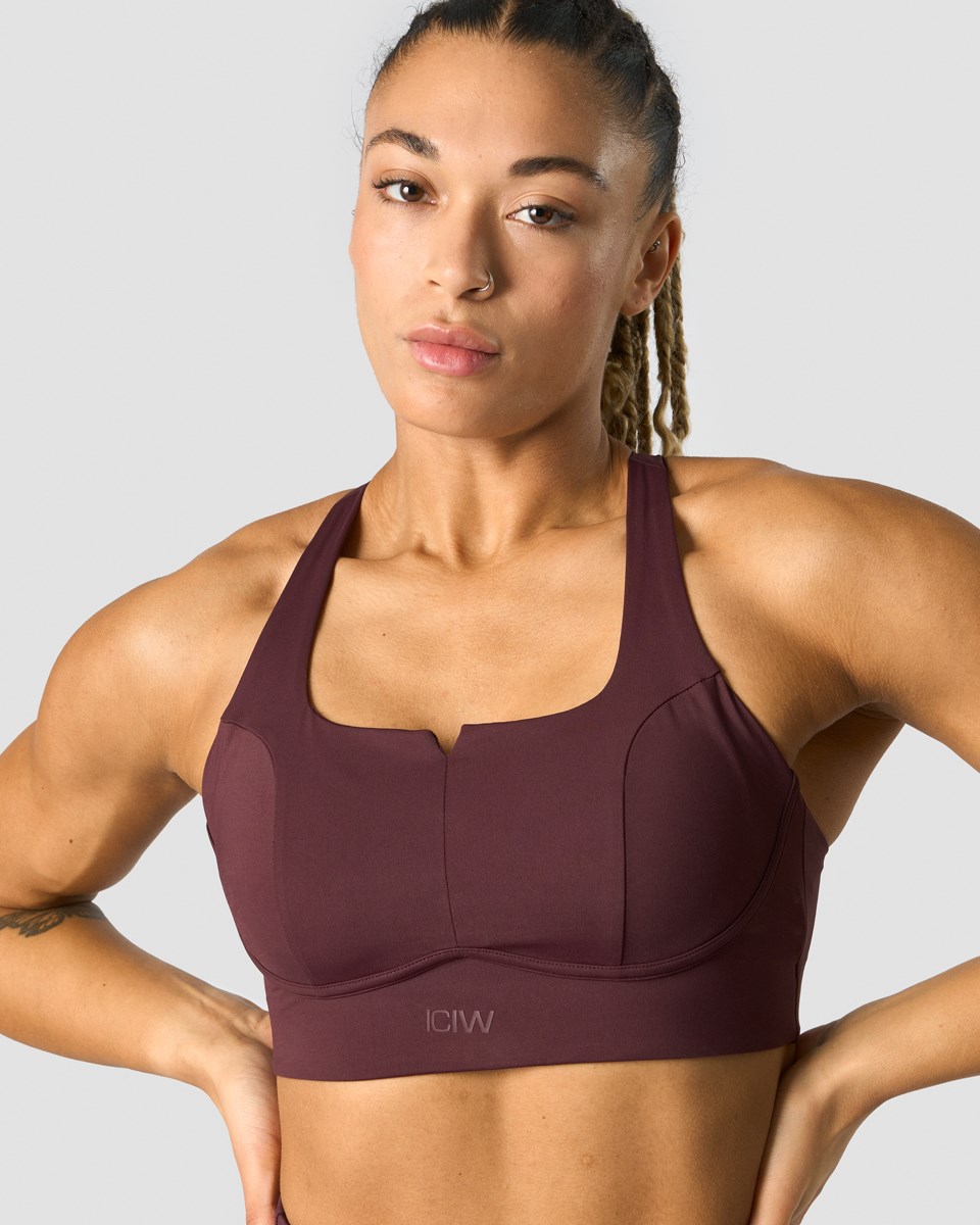 ICIW Stride Sports Bra Burgundy Mörkröda | 103752NXH