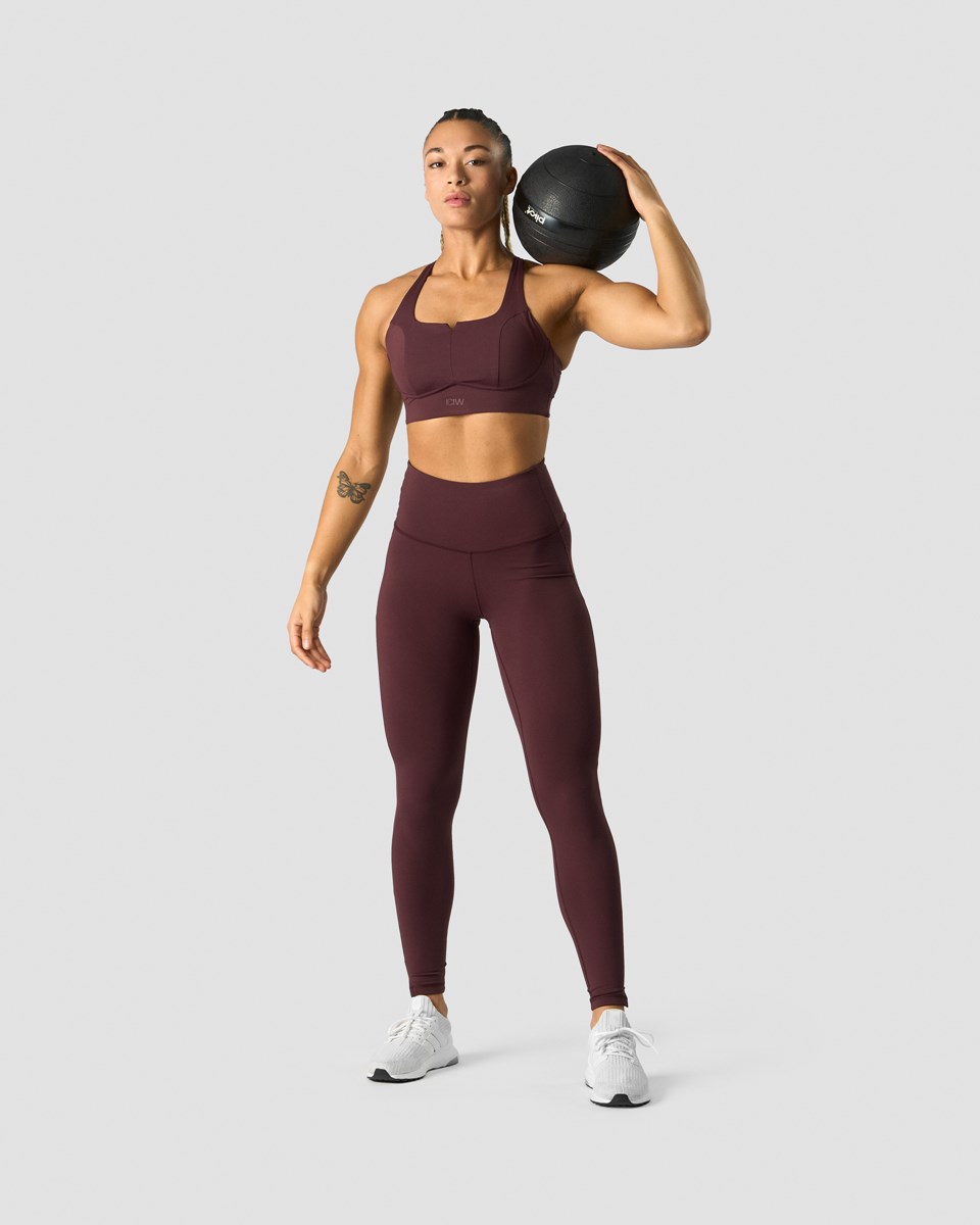 ICIW Stride Sports Bra Burgundy Mörkröda | 103752NXH