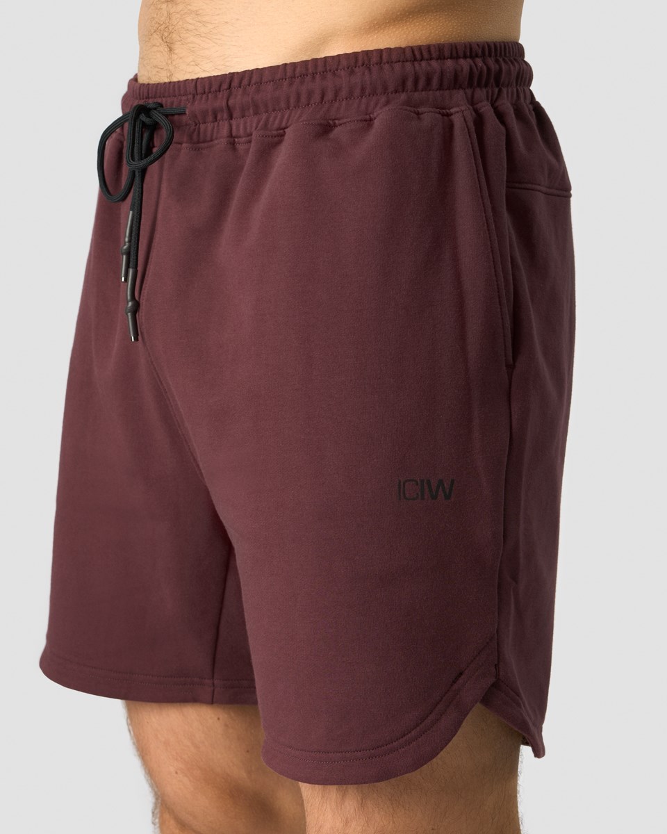 ICIW Stride Sweat Shorts Burgundy Mörkröda | 269174GMT