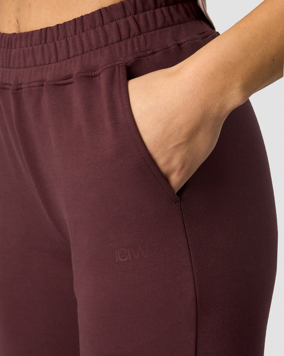 ICIW Stride Sweatpants Wmn Burgundy Mörkröda | 504317GAY