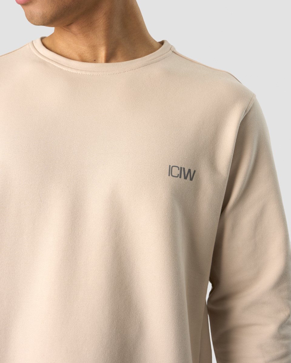 ICIW Stride Sweatshirt Beige | 432096RVB