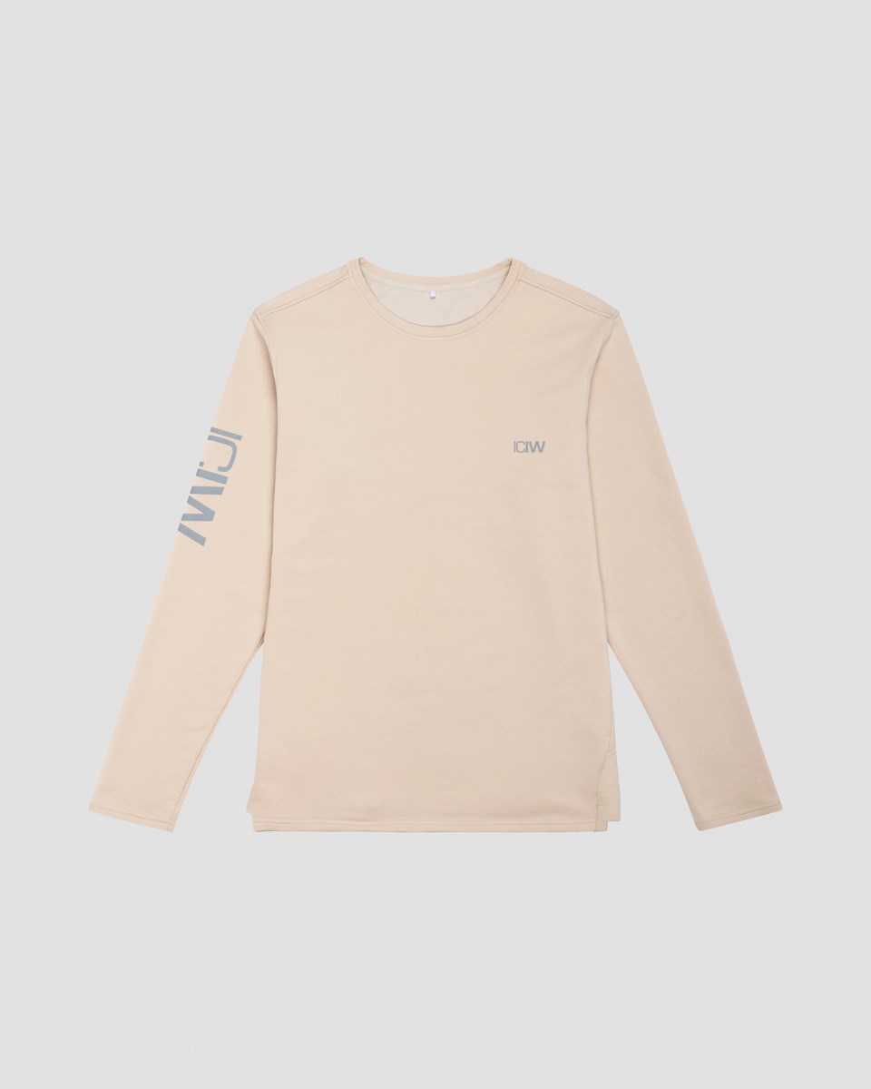 ICIW Stride Sweatshirt Beige | 432096RVB