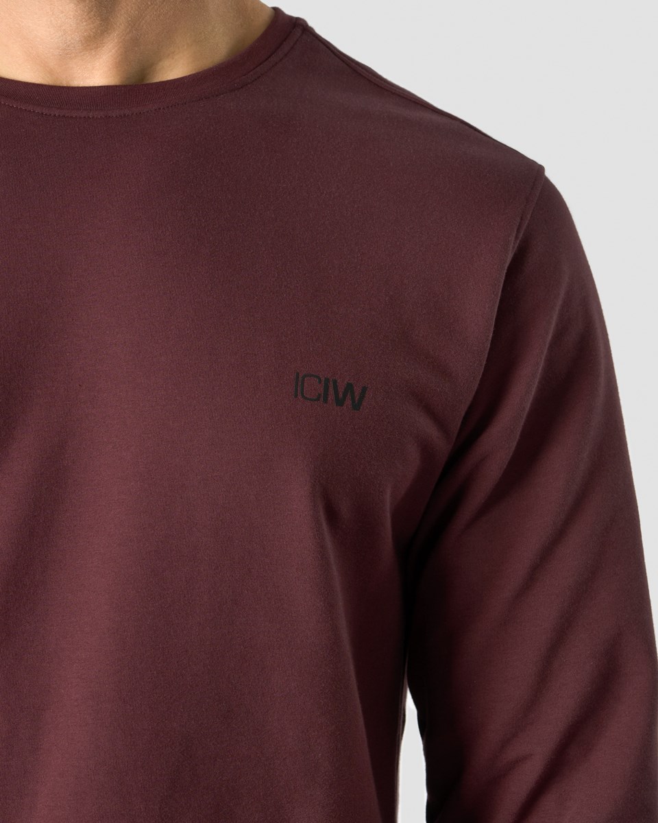 ICIW Stride Sweatshirt Burgundy Mörkröda | 795814OEP