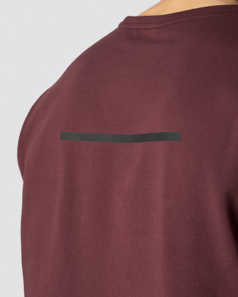 ICIW Stride Sweatshirt Burgundy Mörkröda | 795814OEP