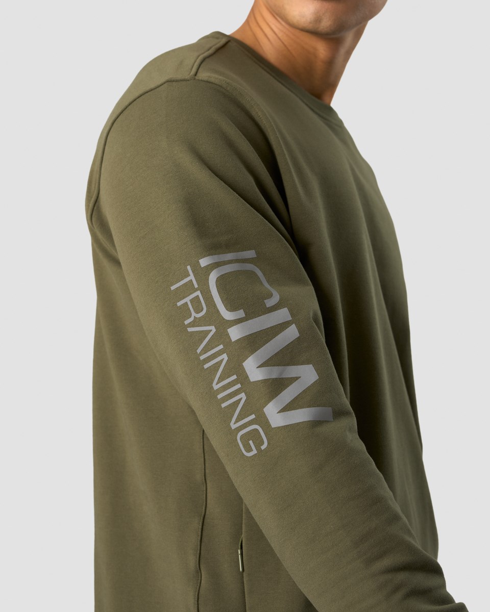 ICIW Stride Sweatshirt Dark Mörkgröna | 521940MZT