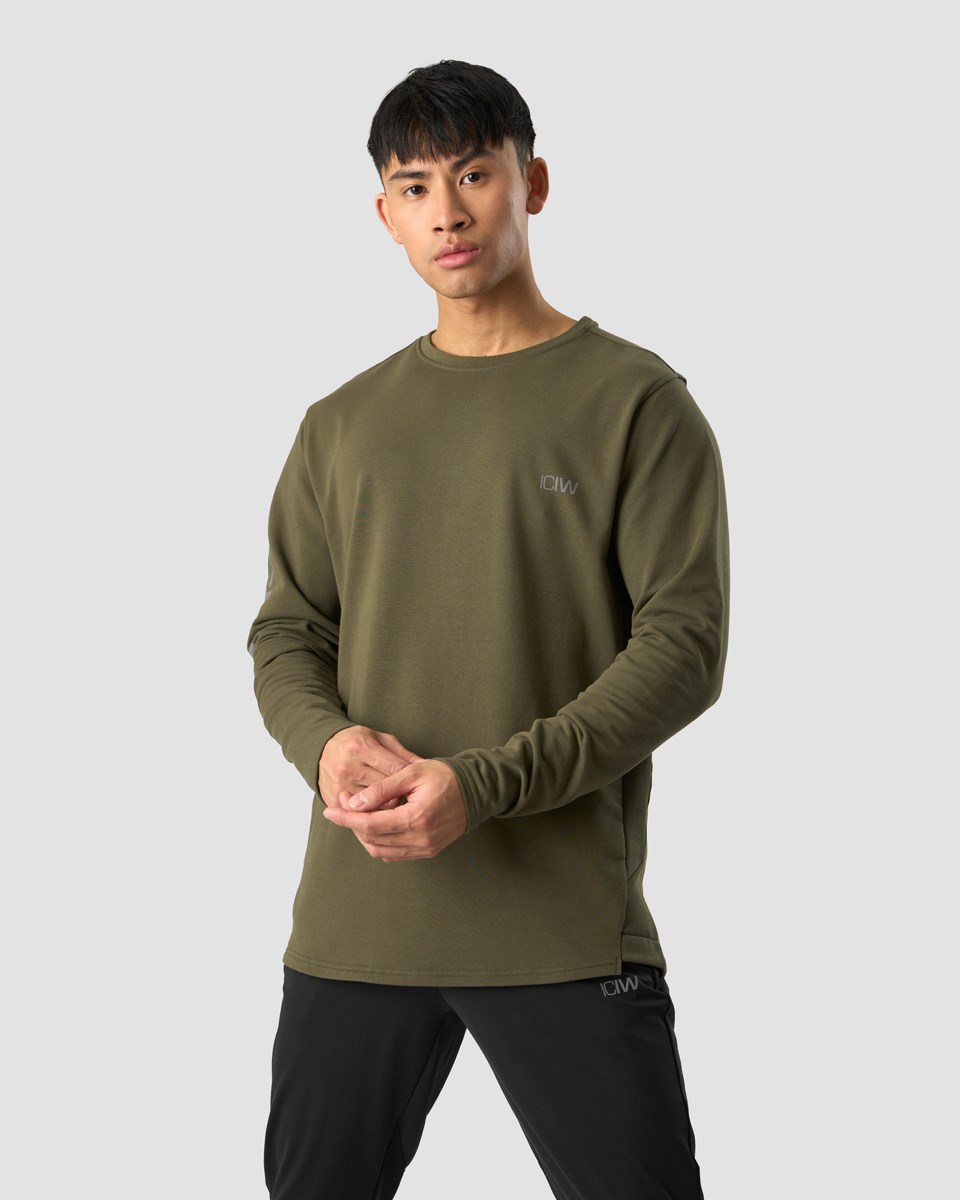 ICIW Stride Sweatshirt Dark Mörkgröna | 521940MZT