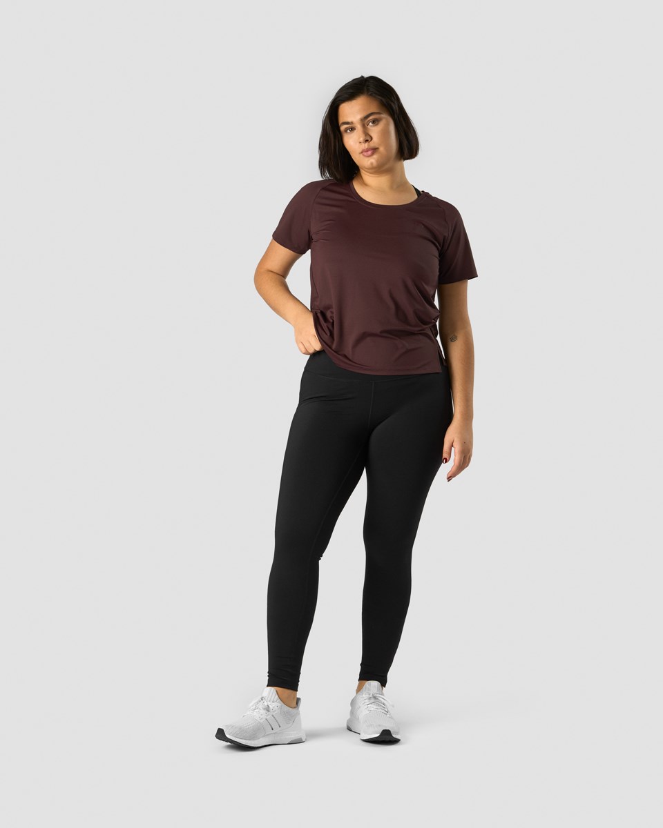 ICIW Stride T-shirt Wmn Burgundy Mörkröda | 497835YVN