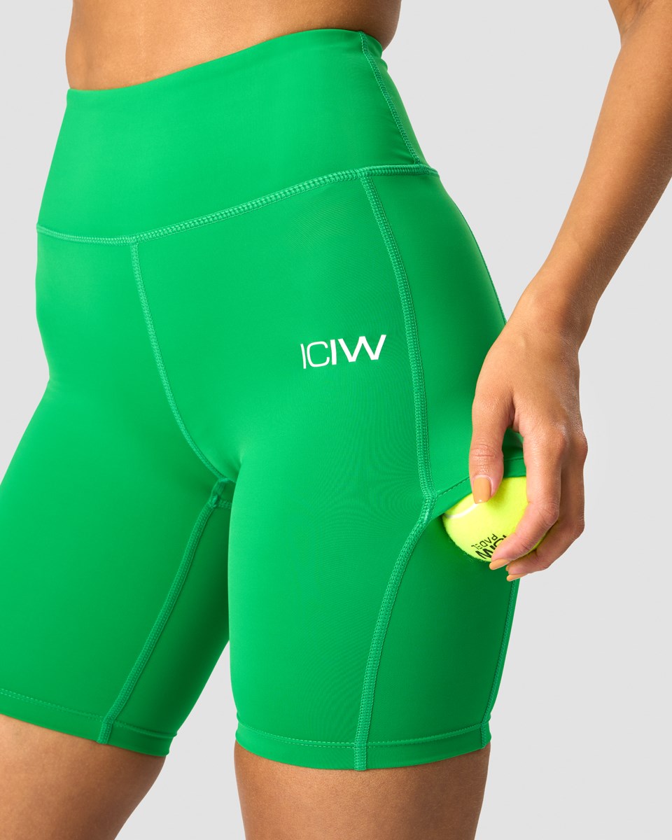 ICIW Tränings Biker Shorts Bright Mörkgröna | 047921MDZ