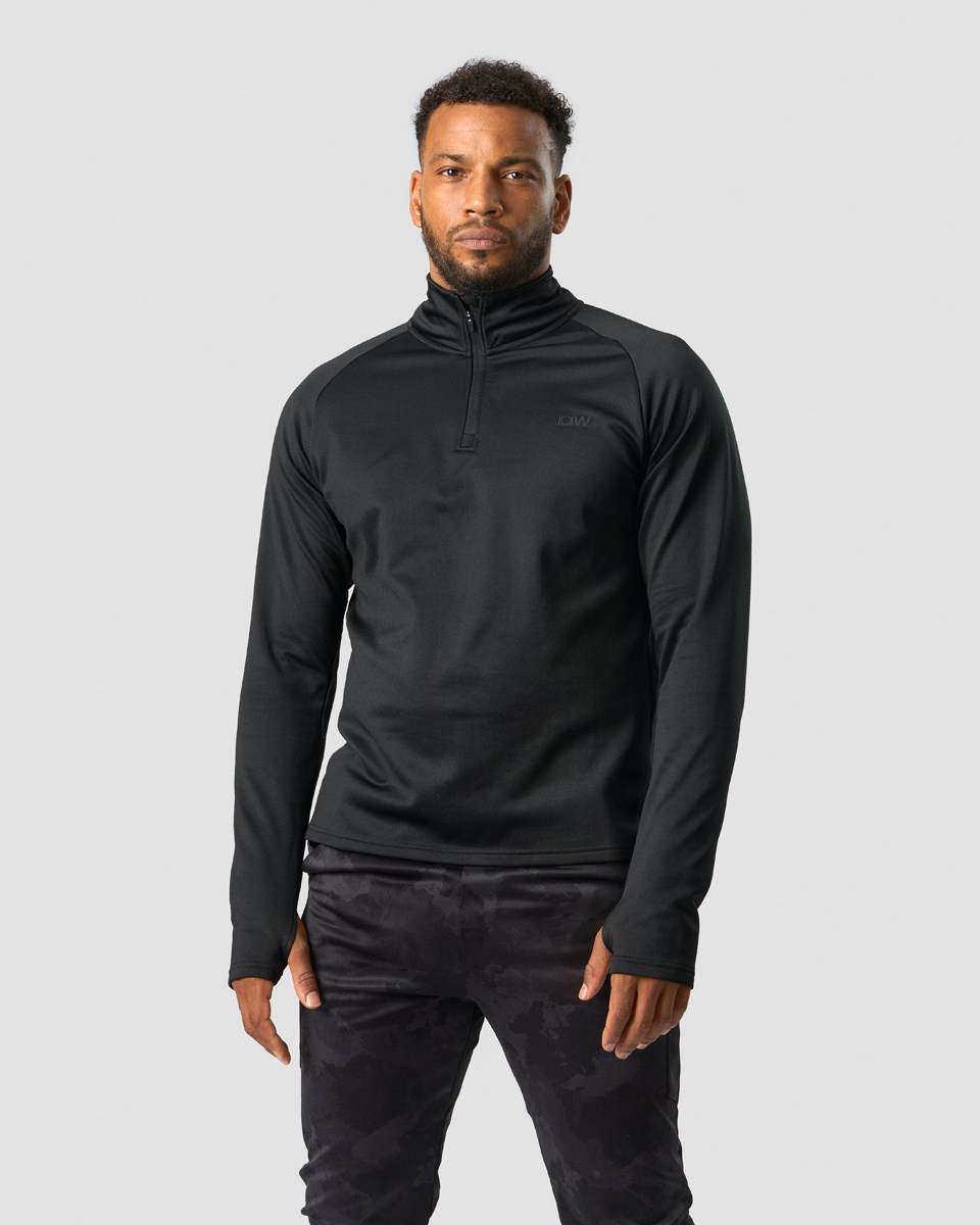 ICIW Tränings Club 1 4 Zip Long Sleeve Svarta | 371592NWG