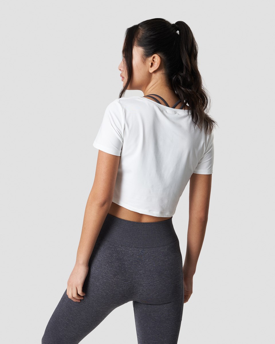 ICIW Tränings Crop Top Wmn Vita | 261493TQV