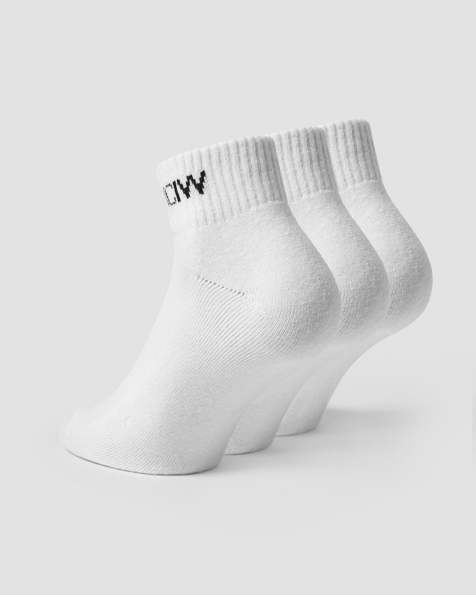 ICIW Tränings Half Socks 3-pack Vita | 971560JHB