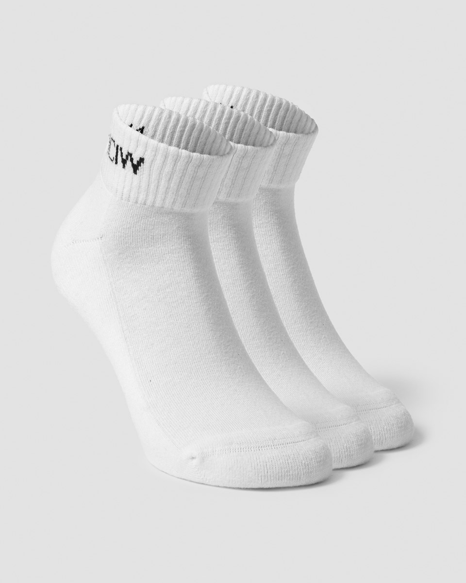 ICIW Tränings Half Socks 3-pack Vita | 971560JHB