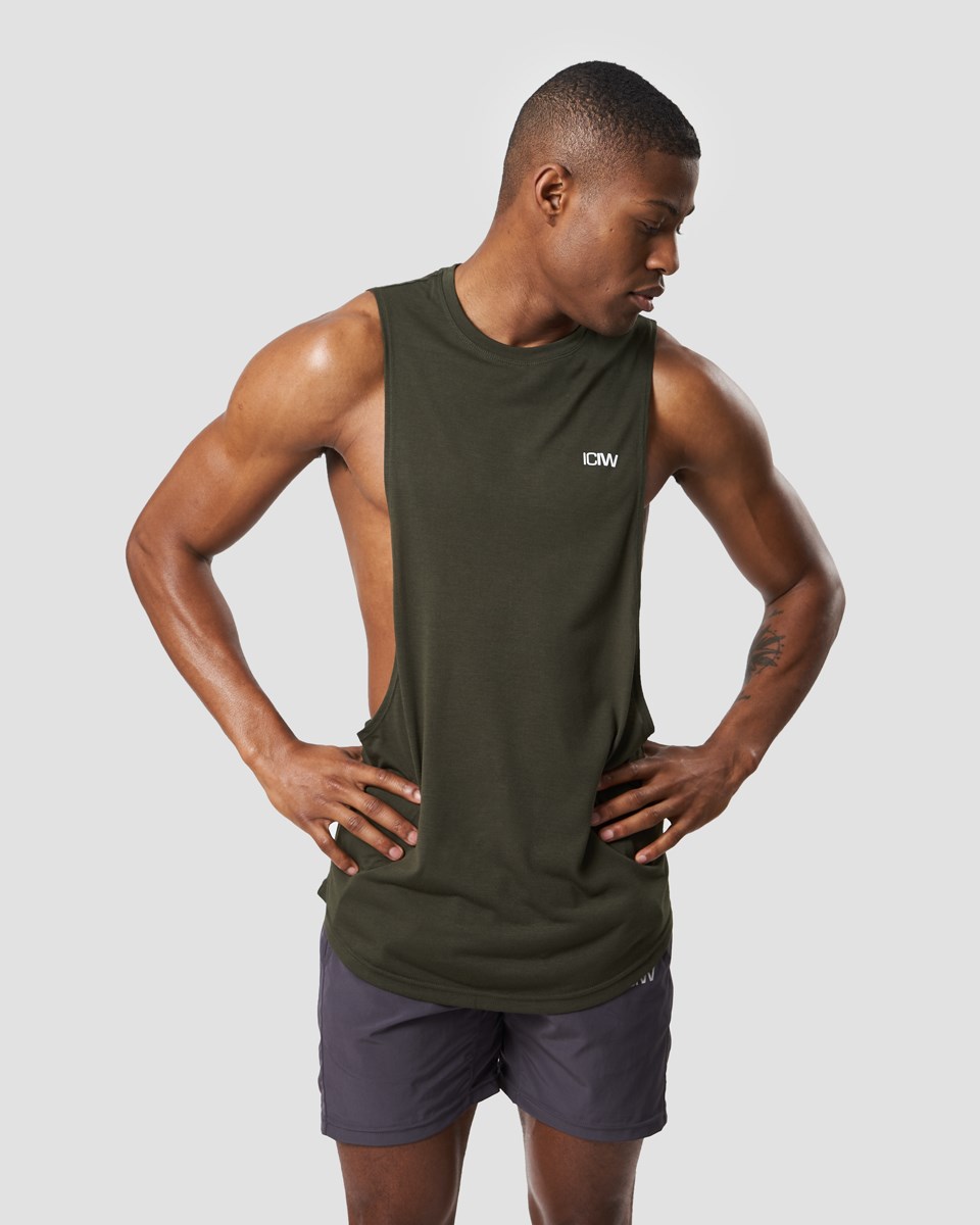 ICIW Tränings Open Tank Top Dark Army Mörkgröna | 524931NGS