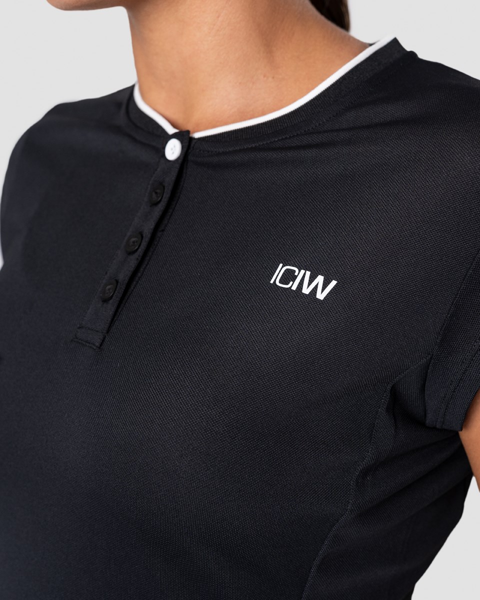 ICIW Tränings Pique Polo Wmn Svarta | 507942ZAY