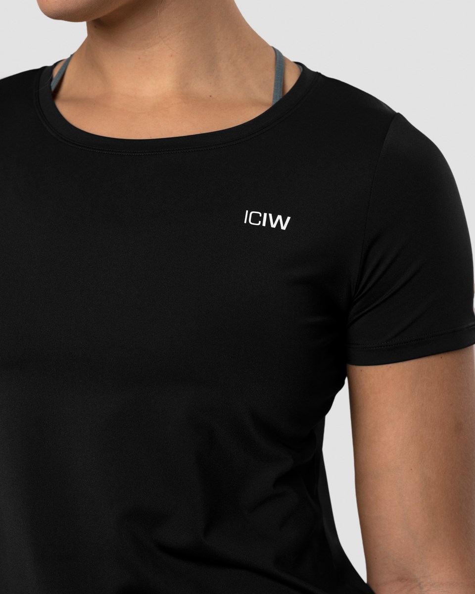 ICIW Tränings T-shirt Wmn Svarta | 467589SGB