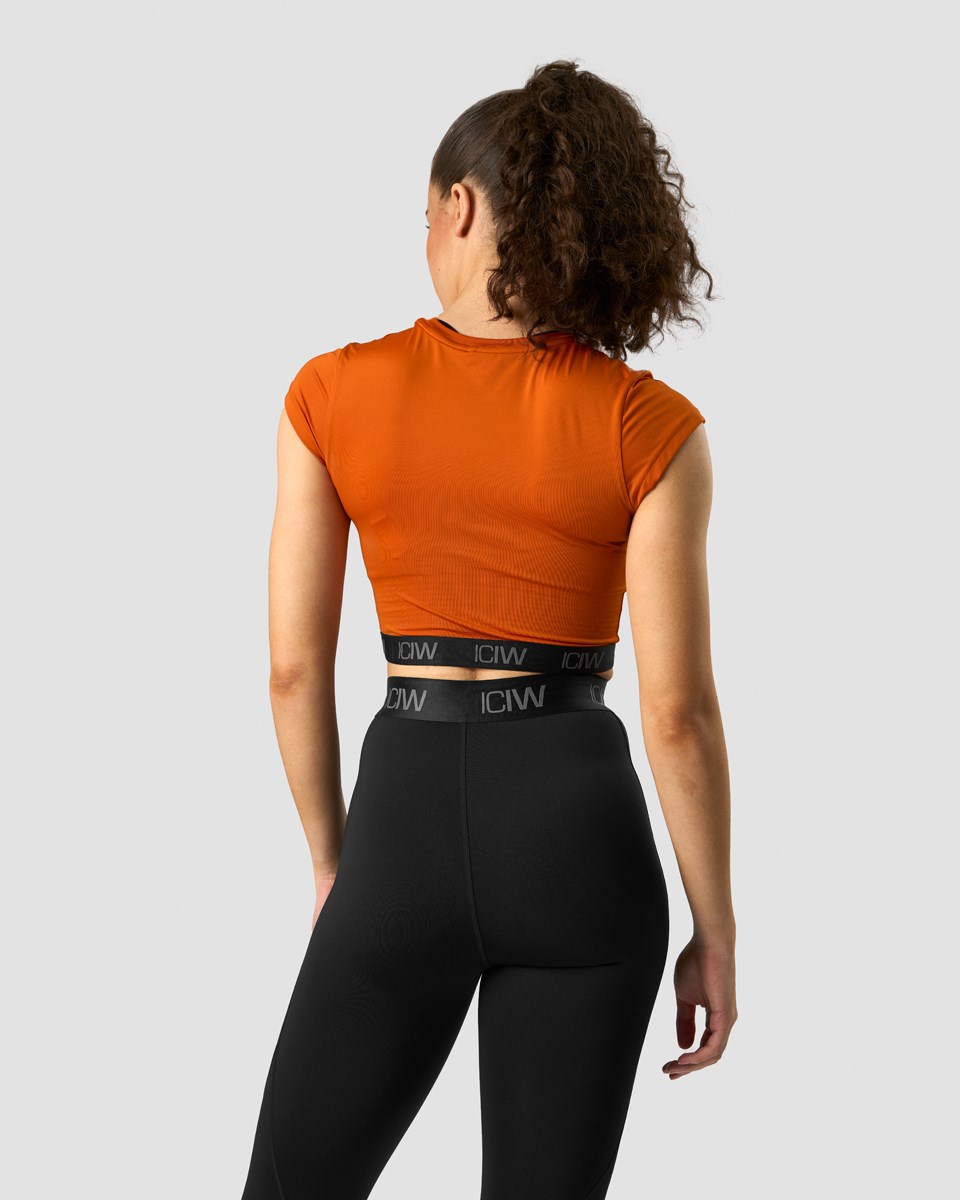 ICIW Ultimate Tränings Cropped T-shirt Amber Orange | 952604JVL