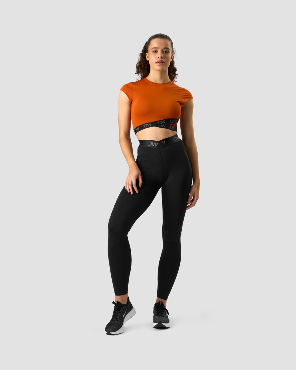 ICIW Ultimate Tränings Cropped T-shirt Amber Orange | 952604JVL