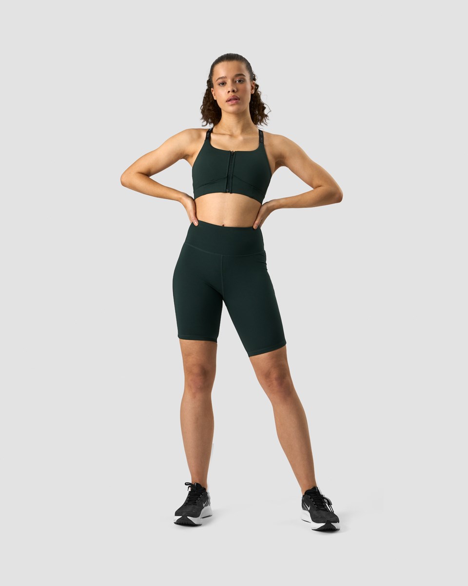 ICIW Ultimate Tränings Dragkedja Sports Bra Deep Mörkgröna | 546297SIO