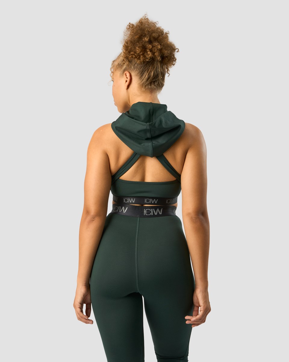 ICIW Ultimate Tränings Hoodie Sports Bra Deep Mörkgröna | 427186UCX