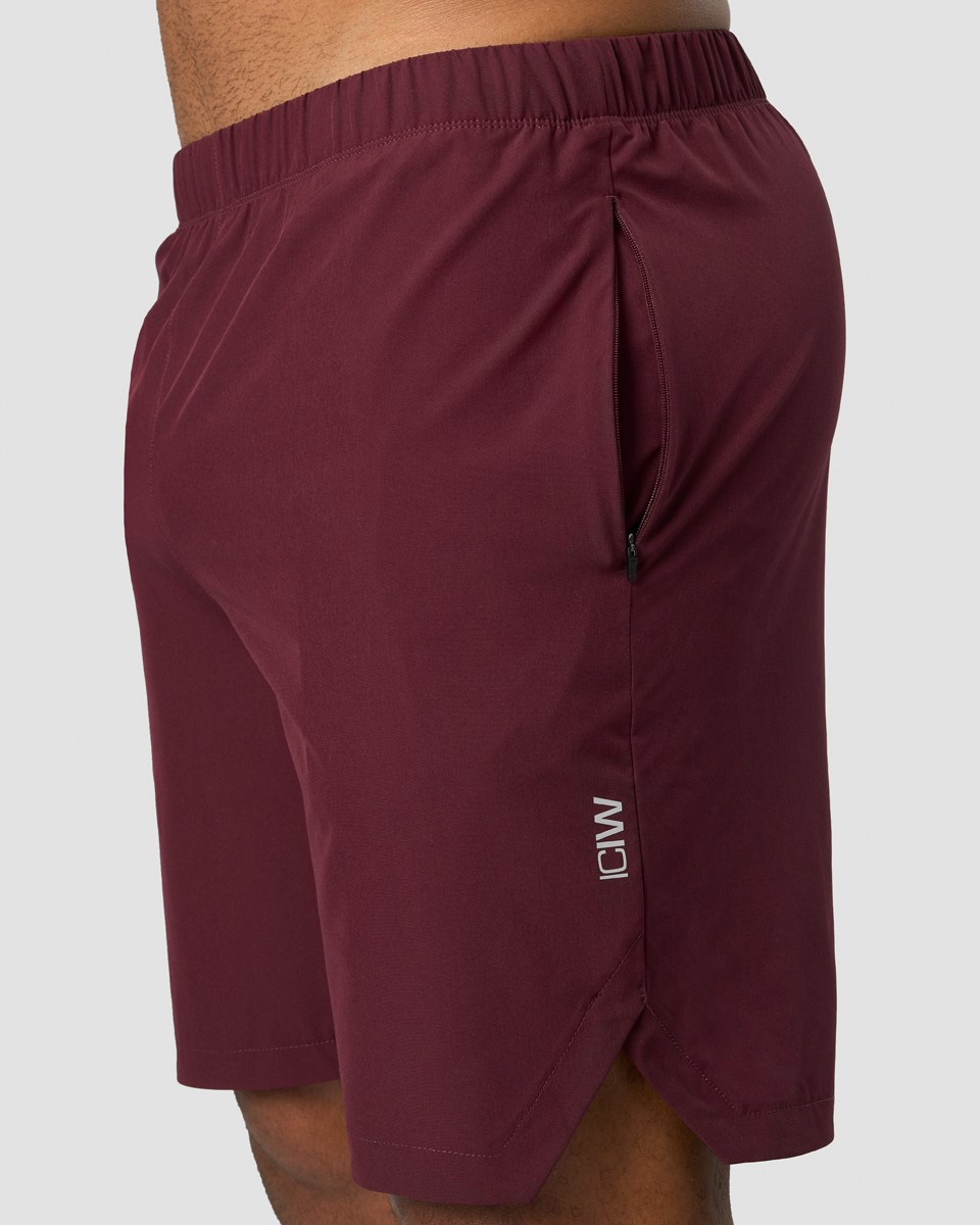 ICIW Ultimate Tränings Shorts Burgundy Mörkröda | 752361VGH