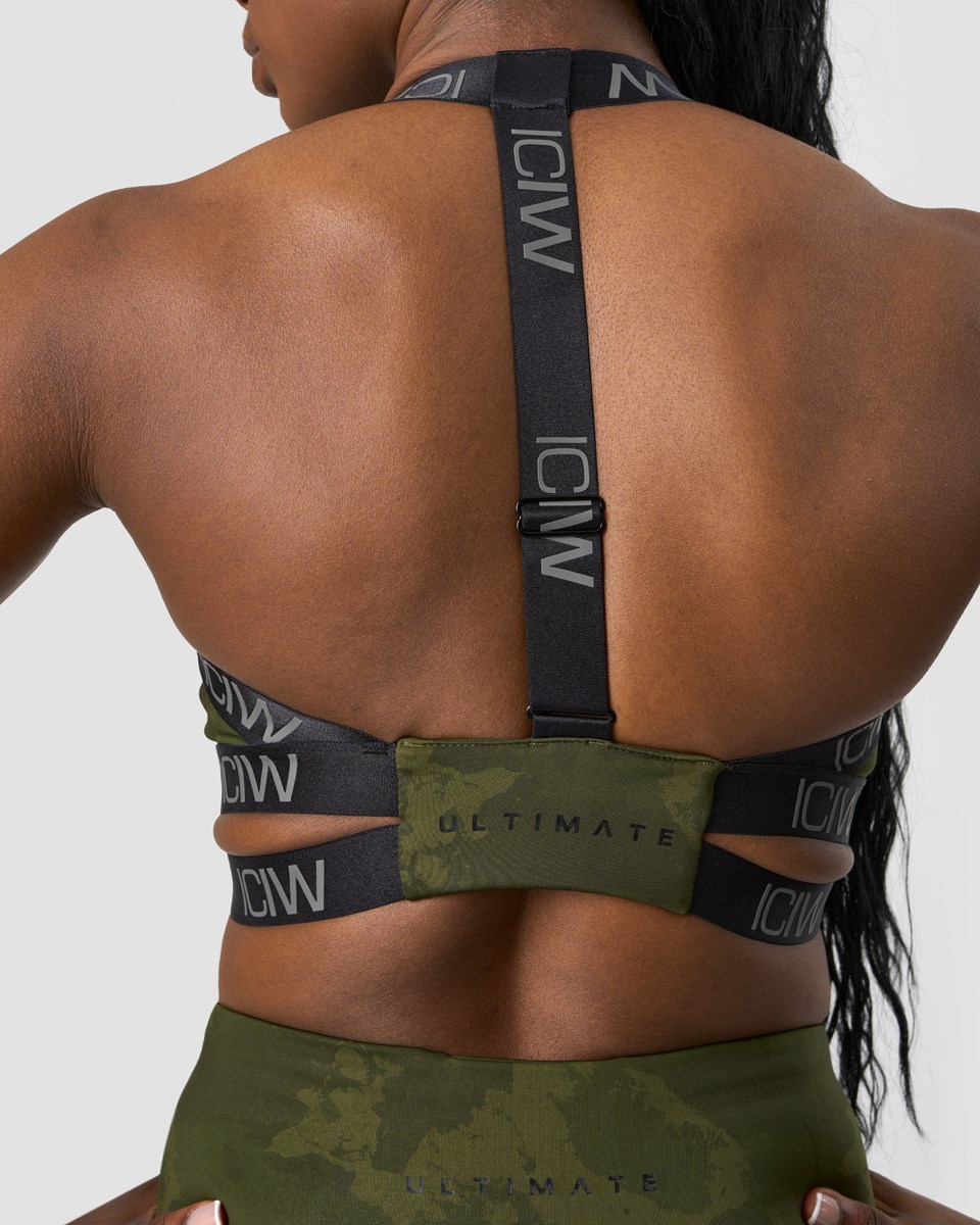 ICIW Ultimate Tränings Sports Bra Camo Mörkgröna | 847159CRO