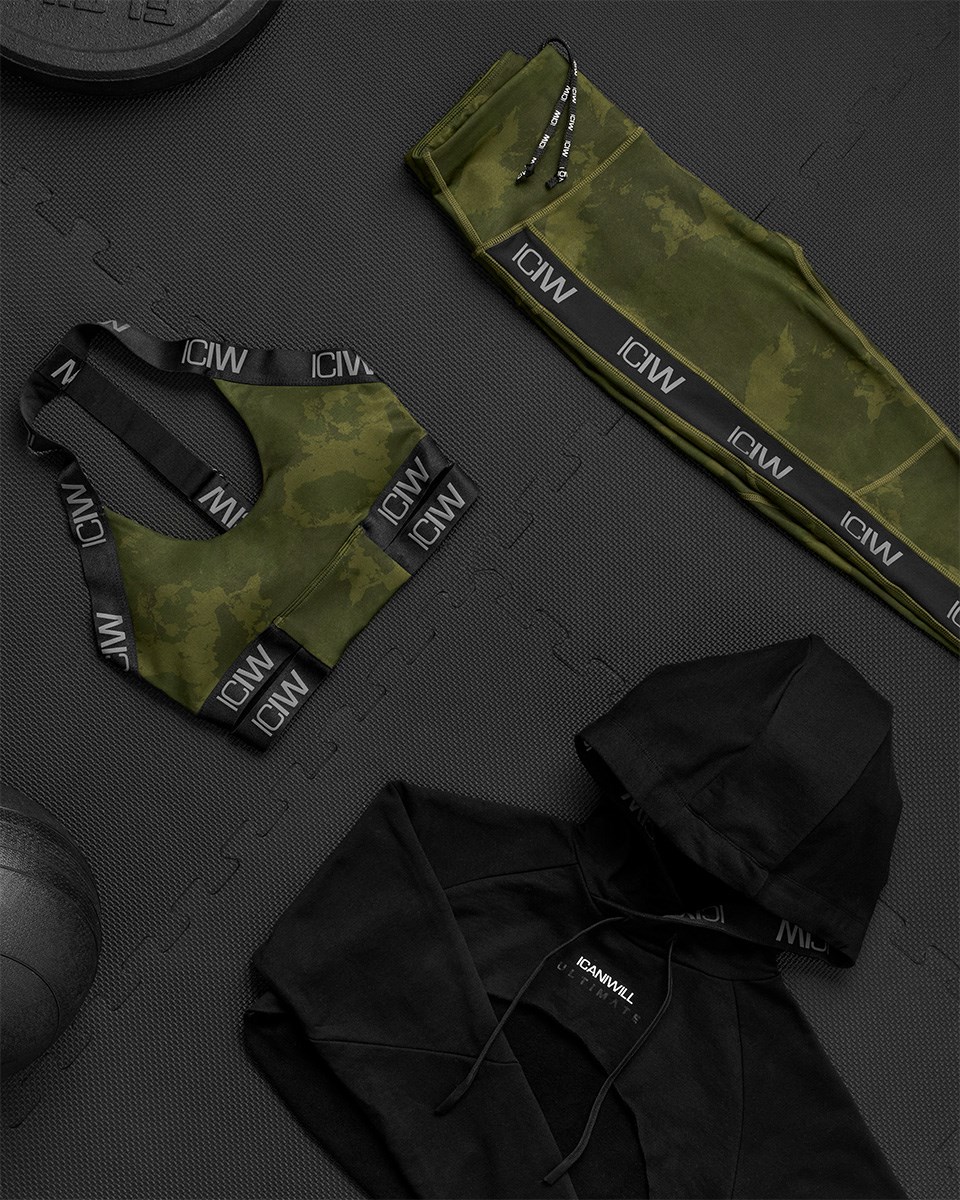 ICIW Ultimate Tränings Sports Bra Camo Mörkgröna | 847159CRO